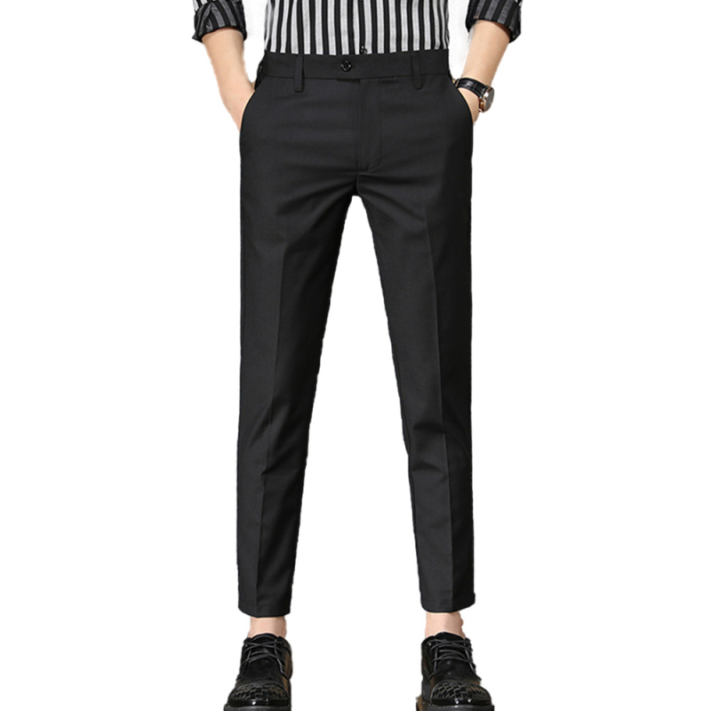 Meeste triikimist mittevajavad ülikonnapüksid Meeste väliskaubanduse püksid Kevad- ja suvepüksid Ärilised kitsad ülikonnapüksid Üheksa punkti noorte vabaajapüksid meestele