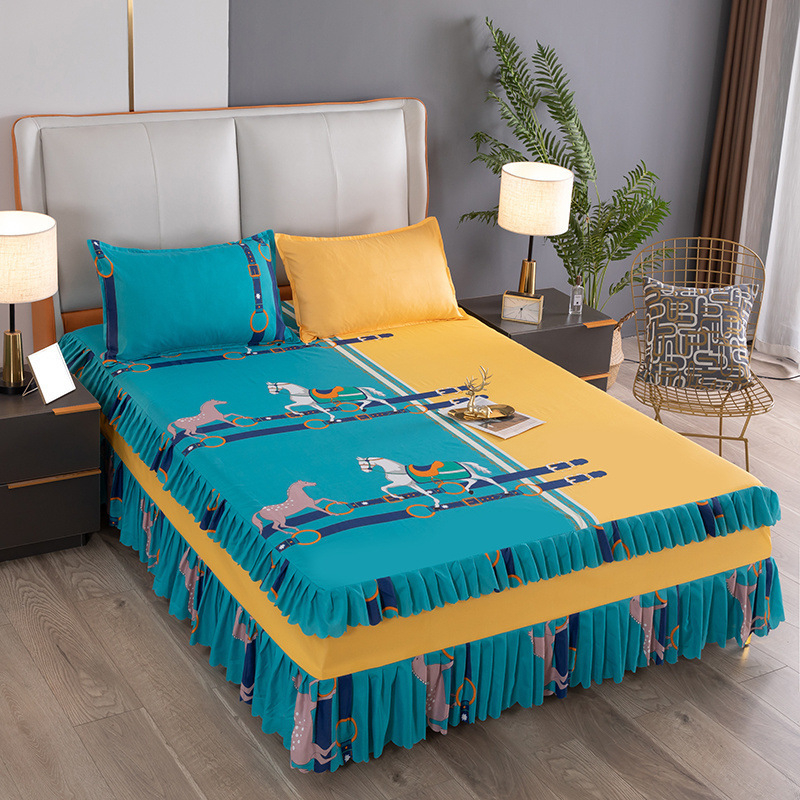 Lova Neslystantis sustorintas lovos sijonas Lovos užvalkalas Vientisas korėjietiško stiliaus šlifuojamas lovos užvalkalas Lovos paklodė „Simmons“ lovos užvalkalas Apsauginis lovos sijono užvalkalas