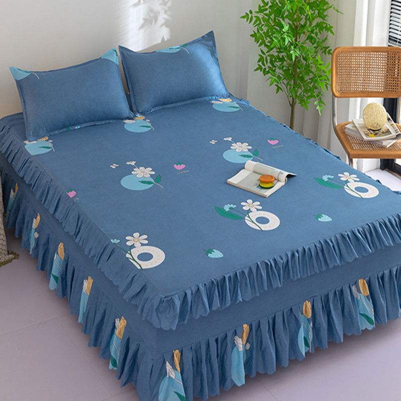 Lova Neslystantis sustorintas lovos sijonas Lovos užvalkalas Vientisas korėjietiško stiliaus šlifuojamas lovos užvalkalas Lovos paklodė „Simmons“ lovos užvalkalas Apsauginis lovos sijono užvalkalas