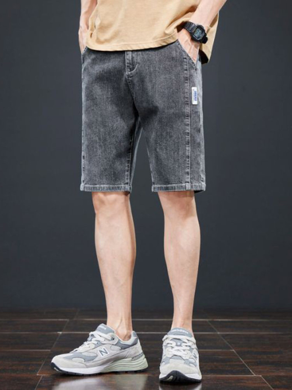 Xintang Summer Thin Five Point Pants Denim Short Pants 2025 Meeste Uued Ülerõivad Vabaaja Stretch Püksid Meestele
