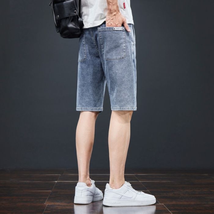 Xintang nyári vékony ötpontos nadrág farmer rövid nadrág 2025 férfi új külső viselet alkalmi stretch nadrág férfi