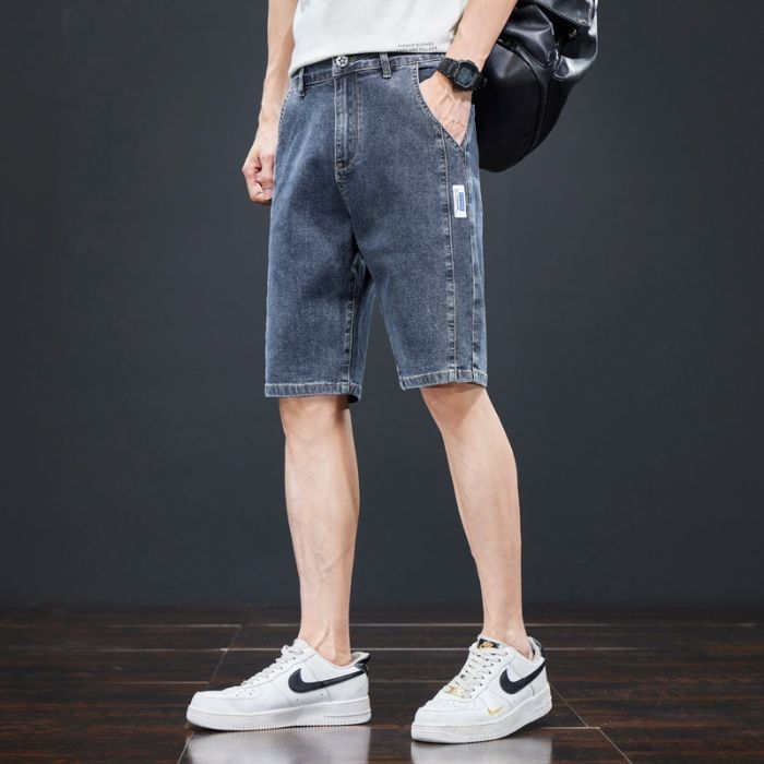 Xintang nyári vékony ötpontos nadrág farmer rövid nadrág 2025 férfi új külső viselet alkalmi stretch nadrág férfi