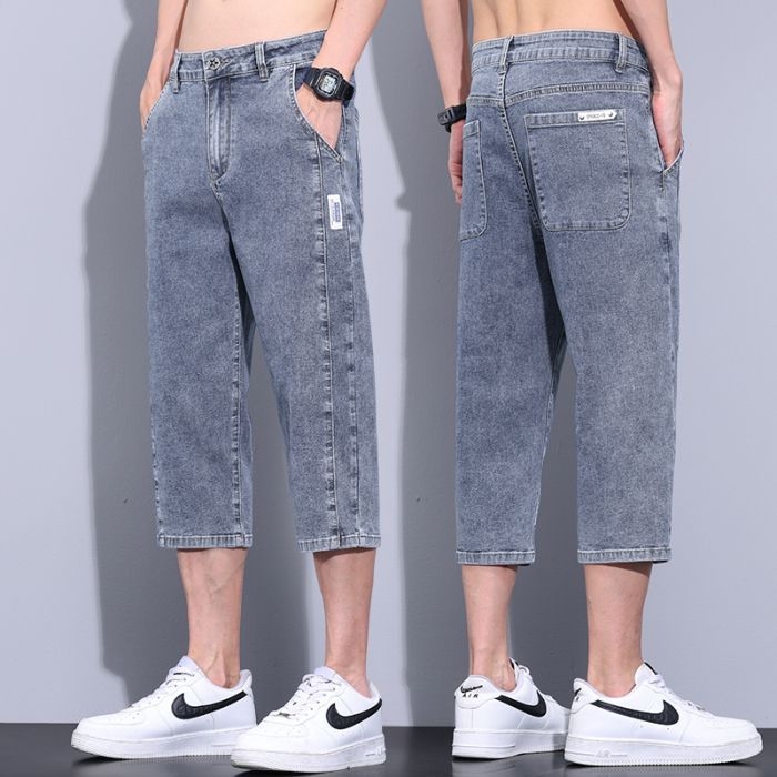 Xintang nyári vékony ötpontos nadrág farmer rövid nadrág 2025 férfi új külső viselet alkalmi stretch nadrág férfi