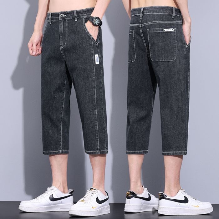 Xintang nyári vékony ötpontos nadrág farmer rövid nadrág 2025 férfi új külső viselet alkalmi stretch nadrág férfi