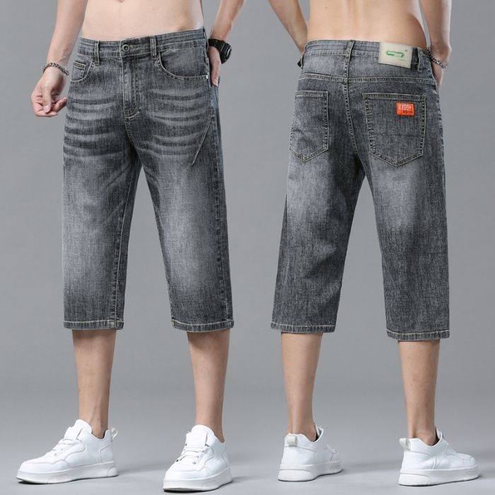 Xintang nyári vékony ötpontos nadrág farmer rövid nadrág 2025 férfi új külső viselet alkalmi stretch nadrág férfi