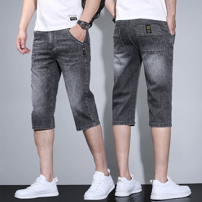 Xintang nyári vékony ötpontos nadrág farmer rövid nadrág 2025 férfi új külső viselet alkalmi stretch nadrág férfi