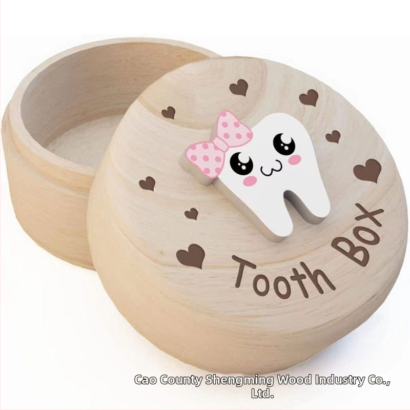Medinė spenelių dėžutė Vaikiška vaisiaus plaukų laikymo dėžutė Kūdikio dantų laikymo dėžutė Moderni paprasta medinė žiedų laikymo dėžutė