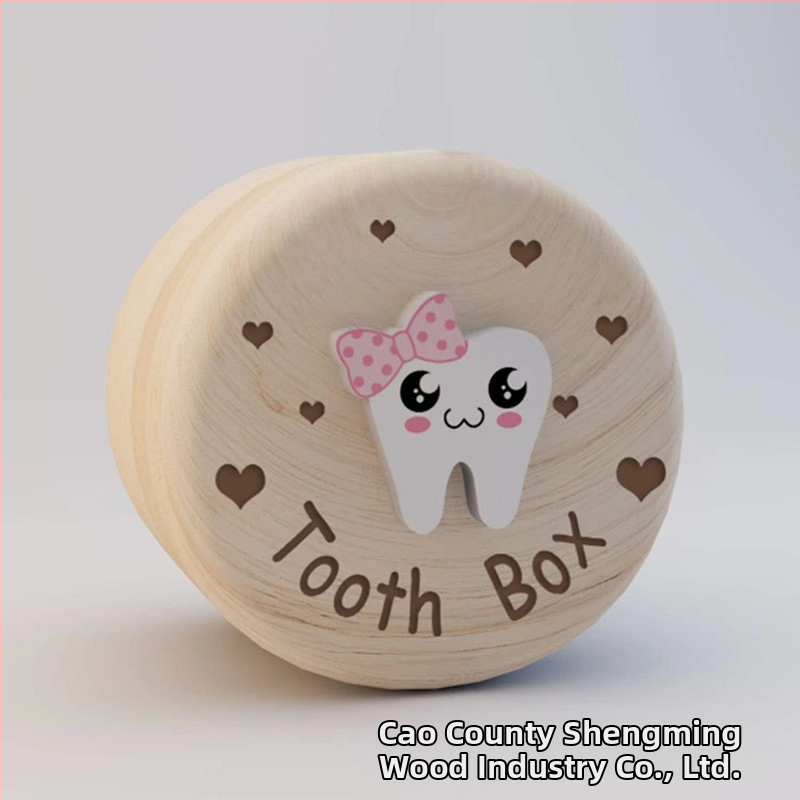 Дървена кутия за зърна Детска кутия за съхранение на фетална коса Кутия за съхранение на млечни зъби Модерна семпла дървена кутия за съхранение на пръстени