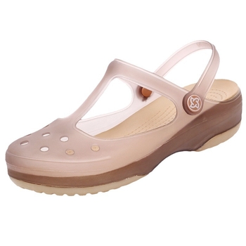 VEBLEN skylėtos moteriškos basutės vasarinės naujos stiliaus viršutiniai drabužiai šlepetės storu padu neslystančios pajūrio atostogų paplūdimio basutės