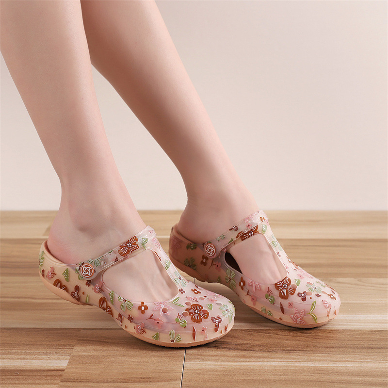 VEBLEN skylėtos moteriškos basutės vasarinės naujos stiliaus viršutiniai drabužiai šlepetės storu padu neslystančios pajūrio atostogų paplūdimio basutės