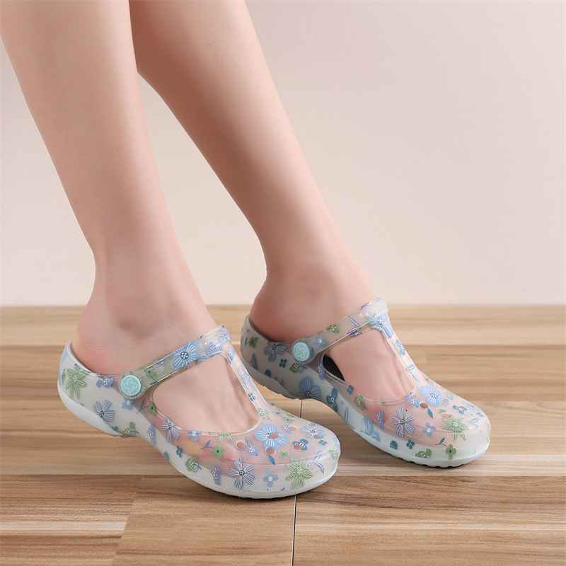 VEBLEN skylėtos moteriškos basutės vasarinės naujos stiliaus viršutiniai drabužiai šlepetės storu padu neslystančios pajūrio atostogų paplūdimio basutės