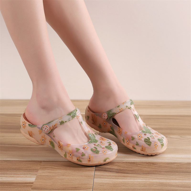 VEBLEN skylėtos moteriškos basutės vasarinės naujos stiliaus viršutiniai drabužiai šlepetės storu padu neslystančios pajūrio atostogų paplūdimio basutės