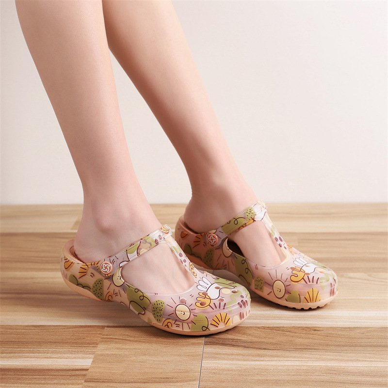 VEBLEN skylėtos moteriškos basutės vasarinės naujos stiliaus viršutiniai drabužiai šlepetės storu padu neslystančios pajūrio atostogų paplūdimio basutės