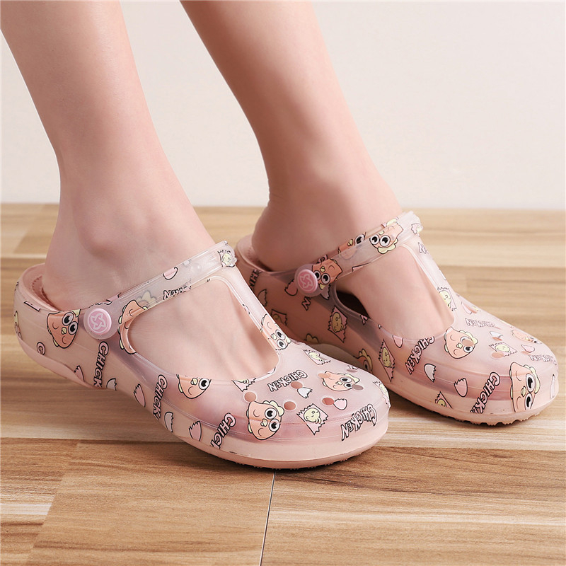 VEBLEN skylėtos moteriškos basutės vasarinės naujos stiliaus viršutiniai drabužiai šlepetės storu padu neslystančios pajūrio atostogų paplūdimio basutės