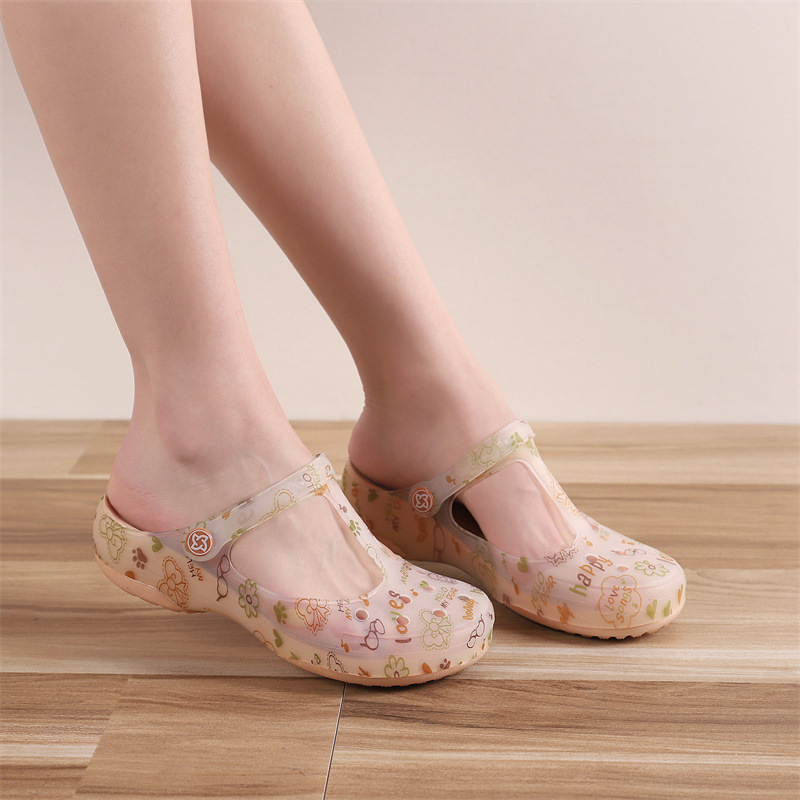 VEBLEN skylėtos moteriškos basutės vasarinės naujos stiliaus viršutiniai drabužiai šlepetės storu padu neslystančios pajūrio atostogų paplūdimio basutės