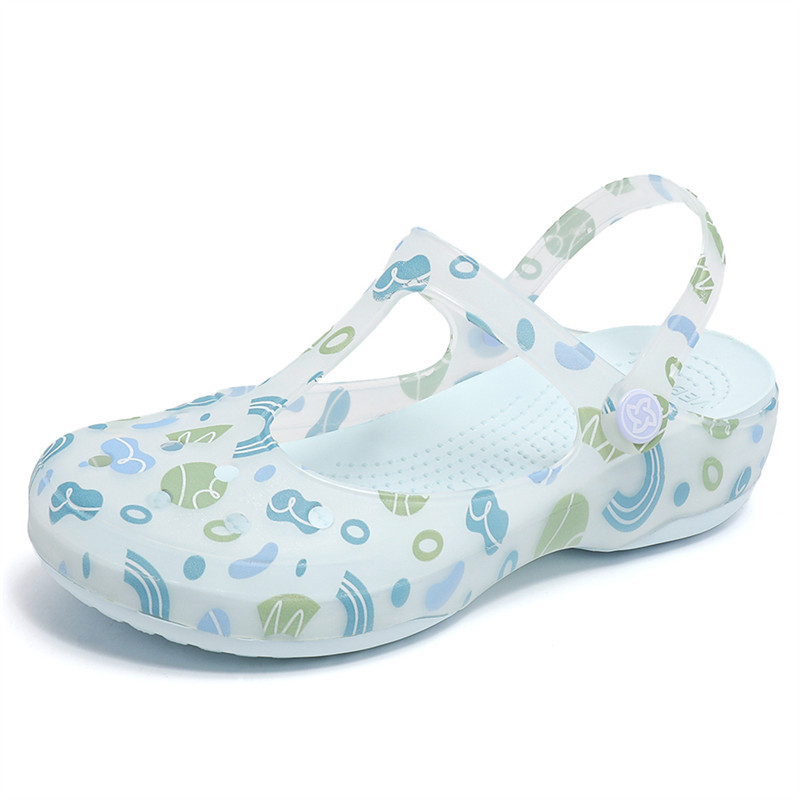 VEBLEN skylėtos moteriškos basutės vasarinės naujos stiliaus viršutiniai drabužiai šlepetės storu padu neslystančios pajūrio atostogų paplūdimio basutės