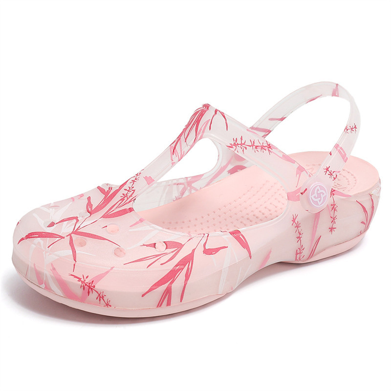 VEBLEN skylėtos moteriškos basutės vasarinės naujos stiliaus viršutiniai drabužiai šlepetės storu padu neslystančios pajūrio atostogų paplūdimio basutės