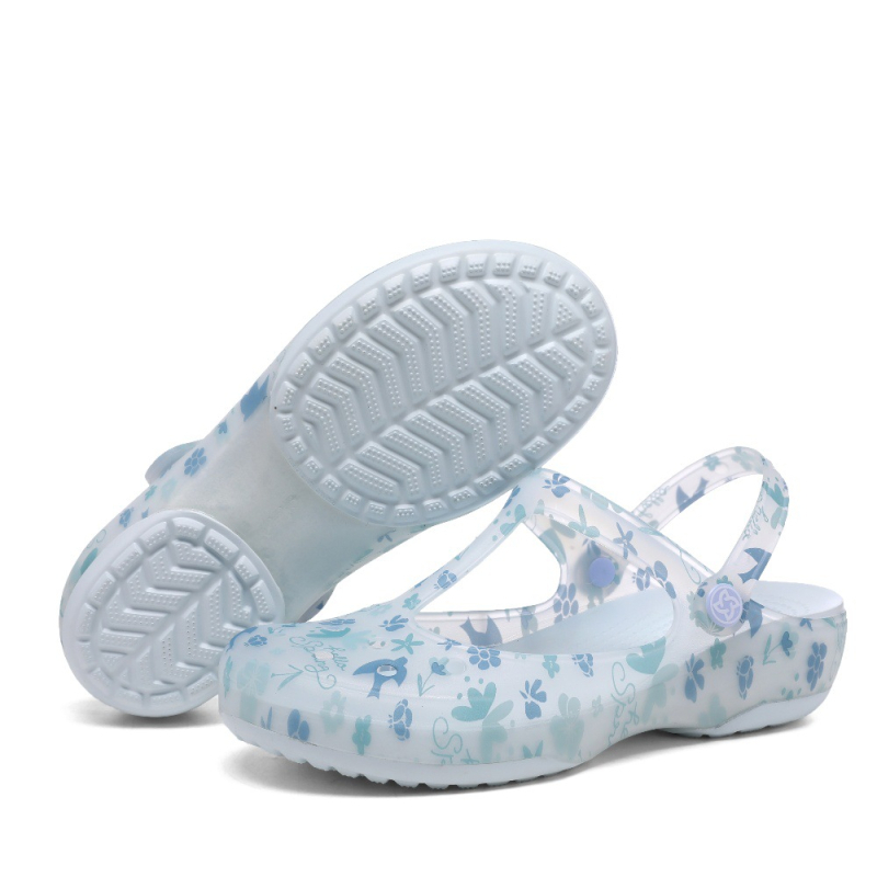 VEBLEN skylėtos moteriškos basutės vasarinės naujos stiliaus viršutiniai drabužiai šlepetės storu padu neslystančios pajūrio atostogų paplūdimio basutės