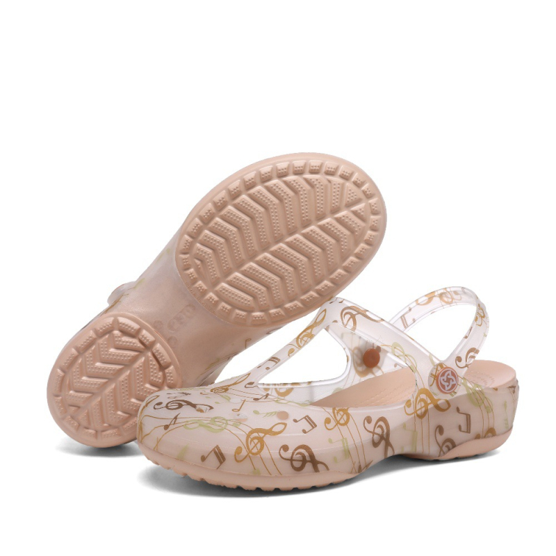 VEBLEN skylėtos moteriškos basutės vasarinės naujos stiliaus viršutiniai drabužiai šlepetės storu padu neslystančios pajūrio atostogų paplūdimio basutės