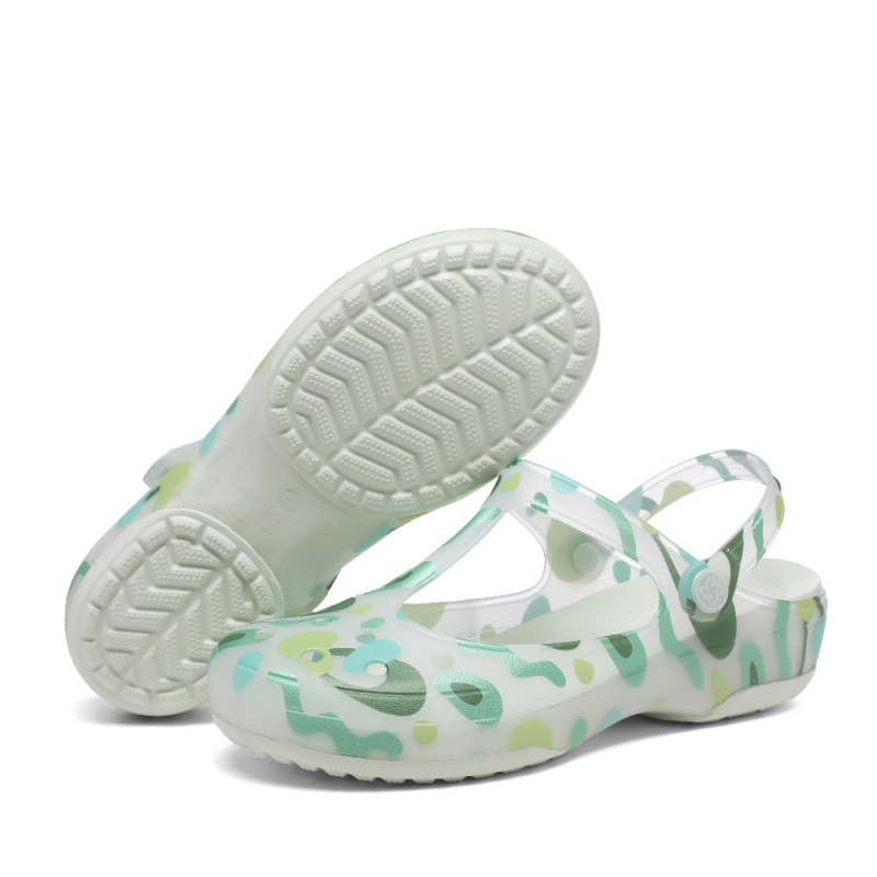 VEBLEN skylėtos moteriškos basutės vasarinės naujos stiliaus viršutiniai drabužiai šlepetės storu padu neslystančios pajūrio atostogų paplūdimio basutės