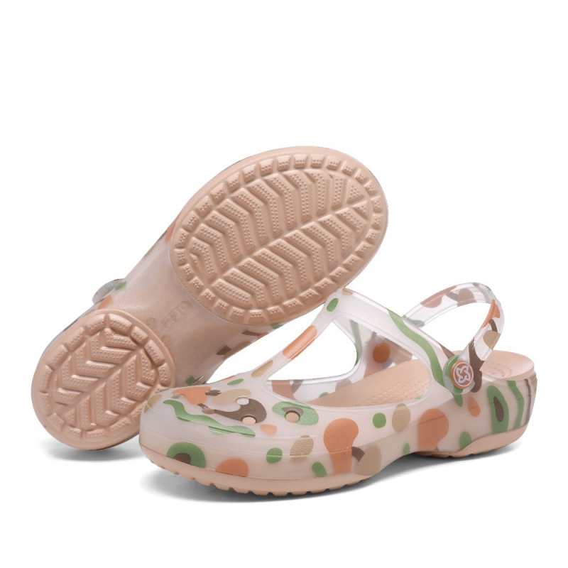 VEBLEN skylėtos moteriškos basutės vasarinės naujos stiliaus viršutiniai drabužiai šlepetės storu padu neslystančios pajūrio atostogų paplūdimio basutės