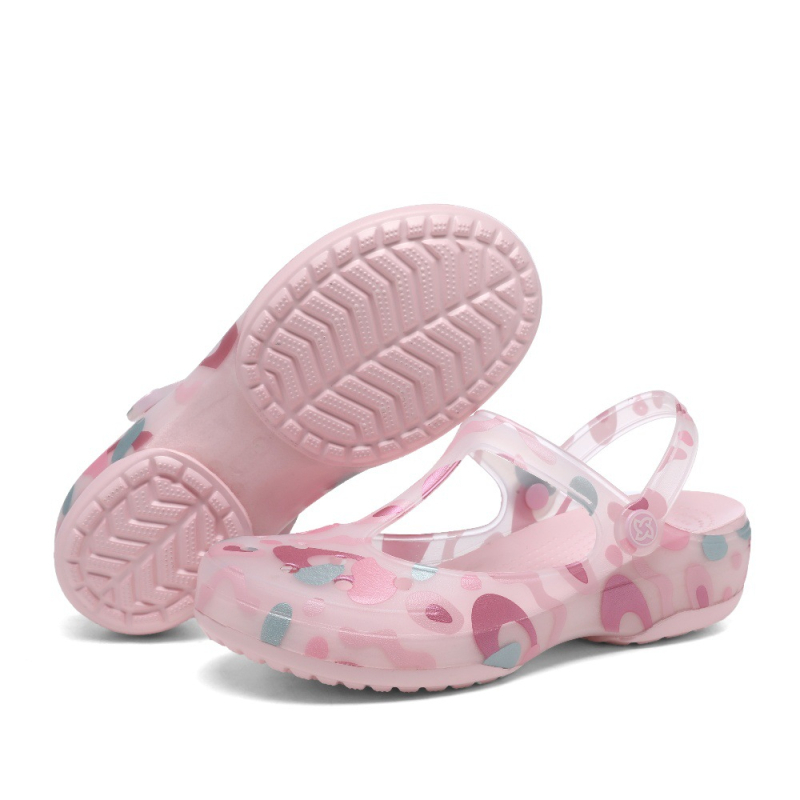 VEBLEN skylėtos moteriškos basutės vasarinės naujos stiliaus viršutiniai drabužiai šlepetės storu padu neslystančios pajūrio atostogų paplūdimio basutės