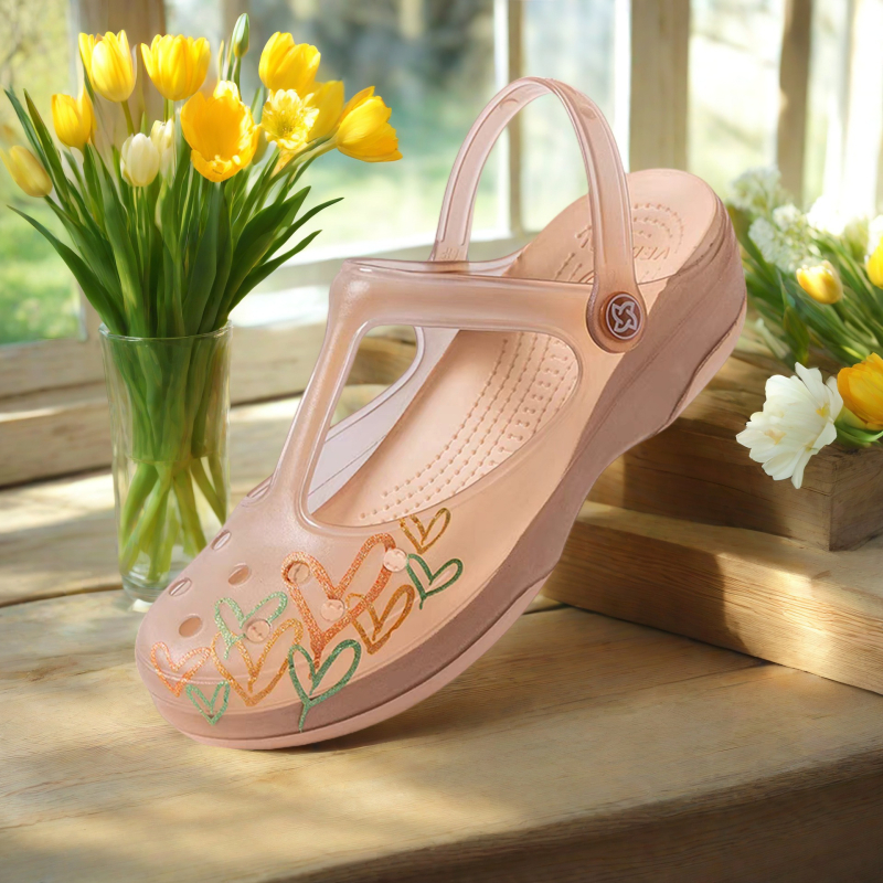 VEBLEN skylėtos moteriškos basutės vasarinės naujos stiliaus viršutiniai drabužiai šlepetės storu padu neslystančios pajūrio atostogų paplūdimio basutės