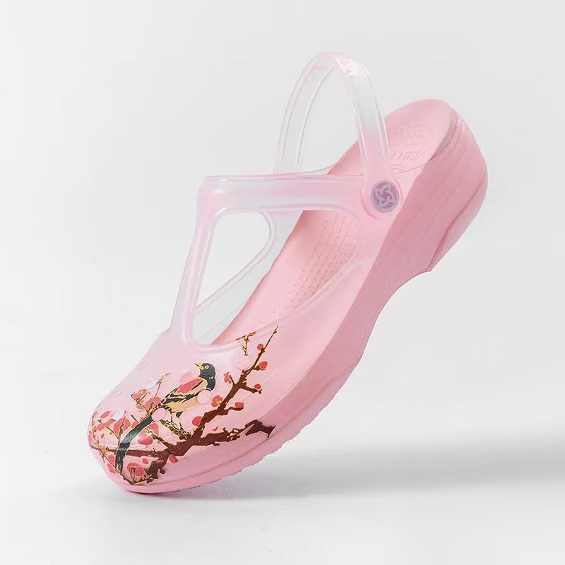 VEBLEN skylėtos moteriškos basutės vasarinės naujos stiliaus viršutiniai drabužiai šlepetės storu padu neslystančios pajūrio atostogų paplūdimio basutės