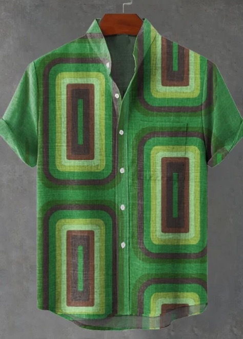 2024. aasta uus AliExpressi sõltumatu jaama 3D-digitaalprintimisega meeste vabaaja 6-nööbiga lühike särk