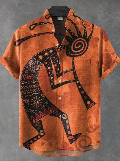 2024. aasta uus AliExpressi sõltumatu jaama 3D-digitaalprintimisega meeste vabaaja 6-nööbiga lühike särk