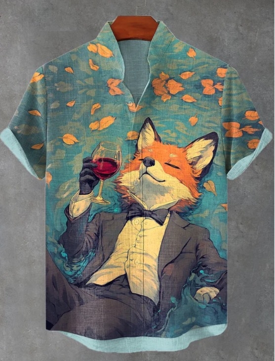 2024. aasta uus AliExpressi sõltumatu jaama 3D-digitaalprintimisega meeste vabaaja 6-nööbiga lühike särk