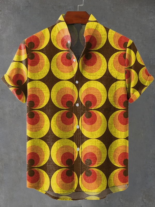 2024. aasta uus AliExpressi sõltumatu jaama 3D-digitaalprintimisega meeste vabaaja 6-nööbiga lühike särk