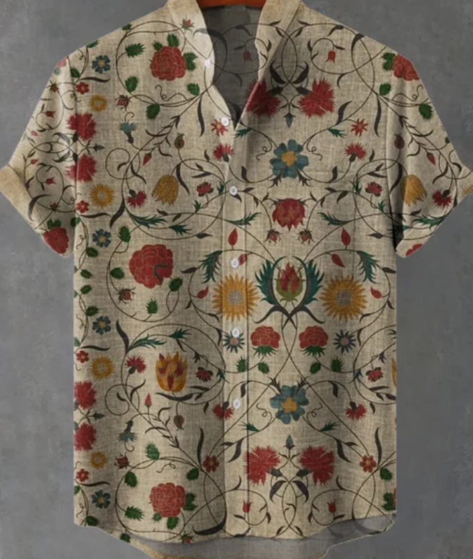 2024. aasta uus AliExpressi sõltumatu jaama 3D-digitaalprintimisega meeste vabaaja 6-nööbiga lühike särk