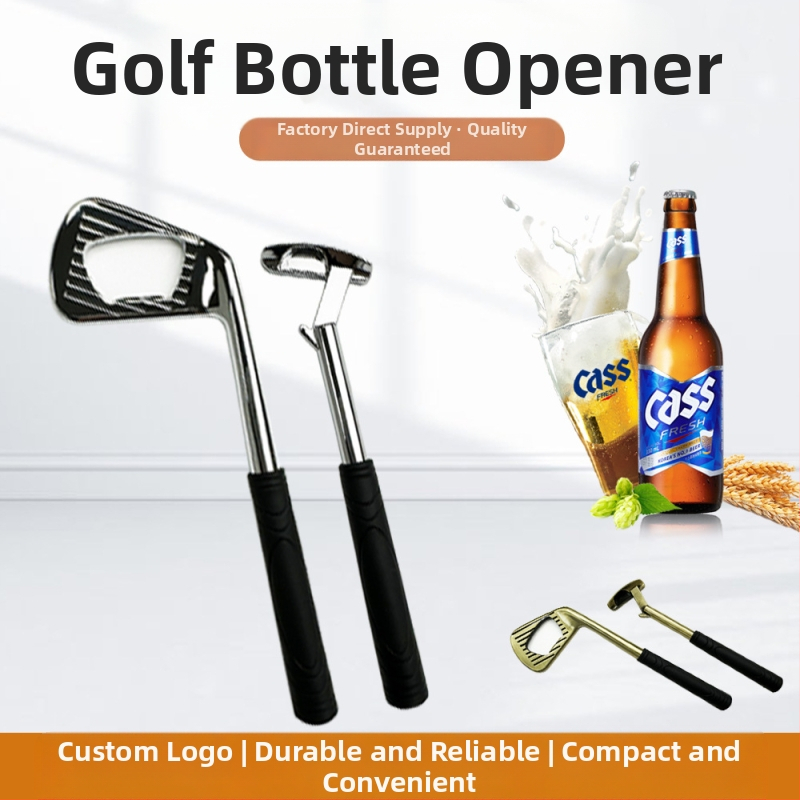 Директни продажби от фабриката, цинкова сплав, желязна форма за голф, креативна отварачка за бутилки бира, метална отварачка за бутилки през граница на склад