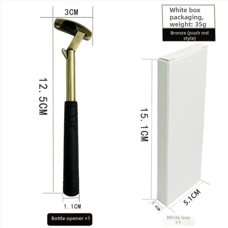 Tiesioginio gamyklinio pardavimo cinko lydinio golfo geležies formos kūrybinis alaus butelių atidarytuvas metalinis butelių atidarytuvas su kryžminiu kraštu yra sandėlyje