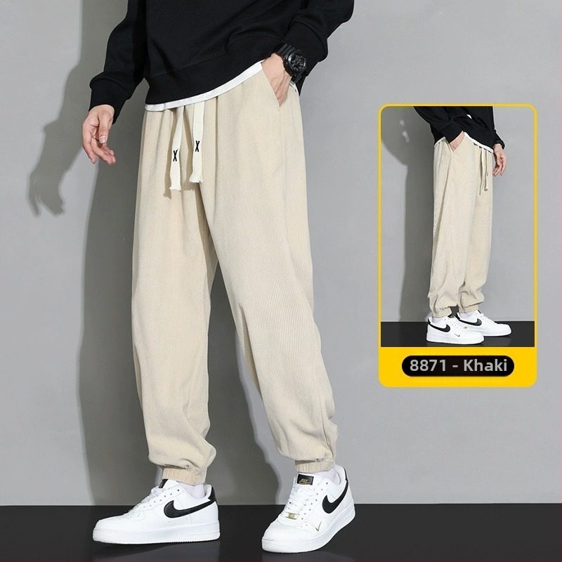 Meeste rähni velvetist püksid 2025. aasta suvel uued lahtised sirged dressipüksid sportlikud vabaaja pikad püksid