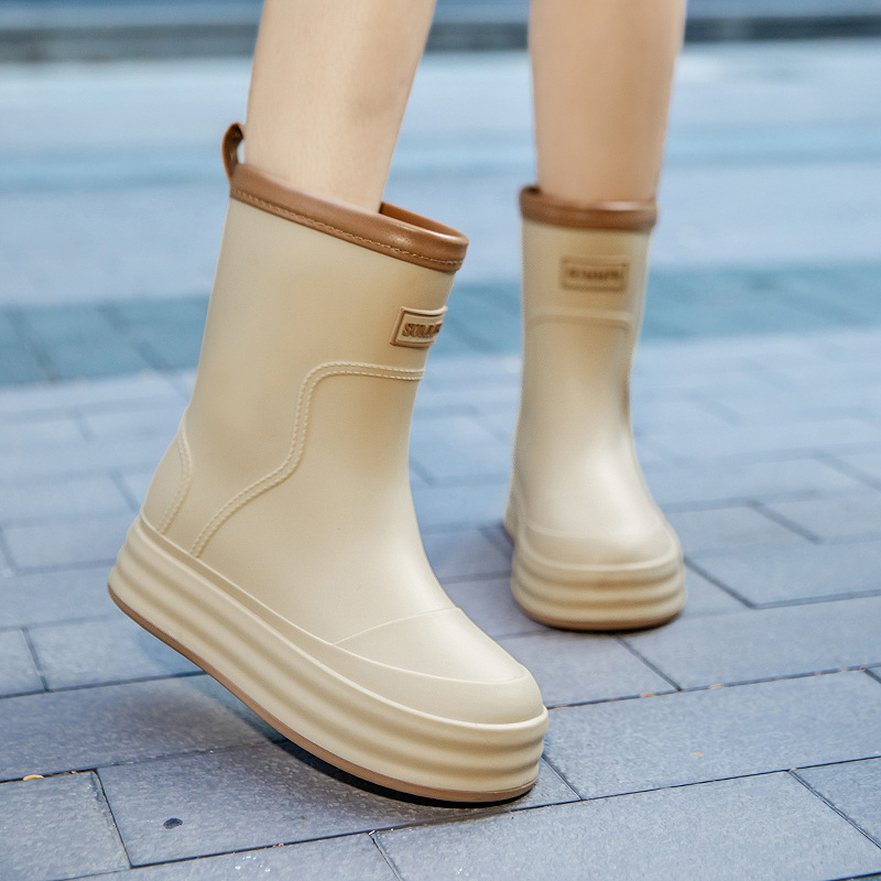 Nauji japoniški moteriški storapadiai vidutinio ir ilgo vamzdelio vandens batai, skirti visiems metų laikams, darbo batai, skirti automobiliams plovimui, vandeniui, neslystantys, vidaus ir lauko guminiai batai