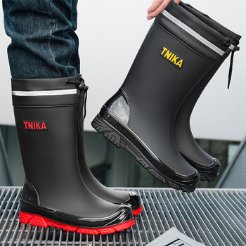 Εξωτερικό Εμπόριο Βρετανικής Μόδας Ανδρικές Μπότες Αδιάβροχης Μεσαίου Μεγέθους Νυχτερινές Ανακλαστικές Ενσωματωμένες Κορδόνι Αδιάβροχες Παπούτσια Αντιολισθητικές Ανδρικές Μπότες Αδιάβροχης Παπούτσια Ψαρέματος από Λαστιχένιο Παπούτσι