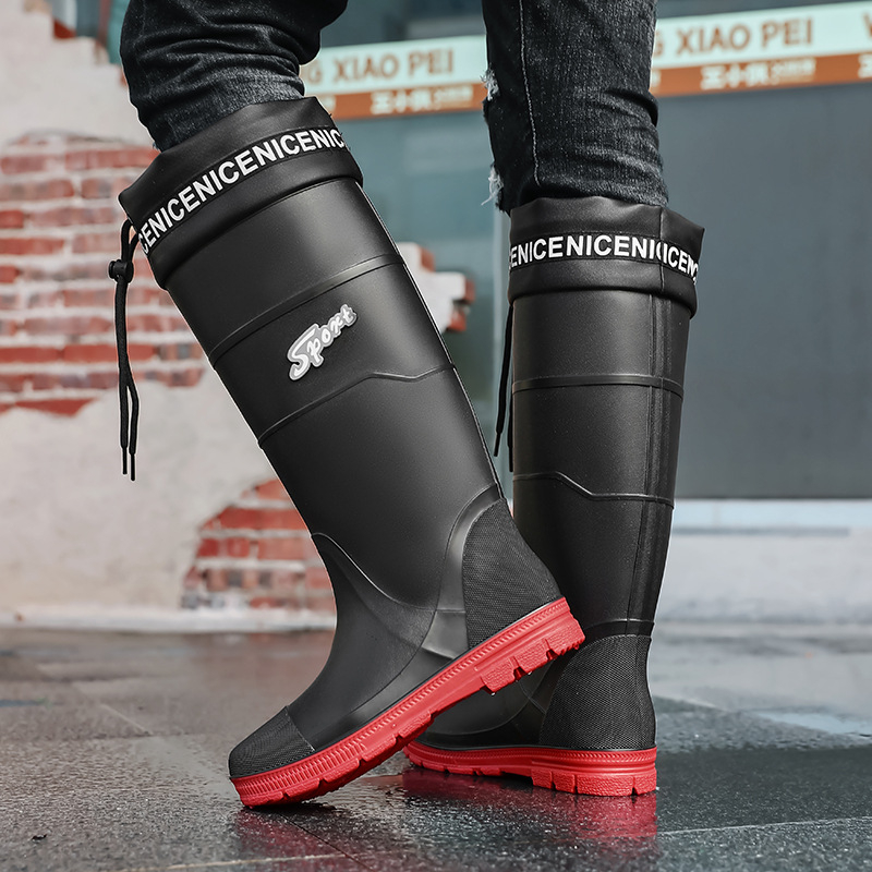 Meeste kummist saapad, kõrge toruga, veekindlad, libisemiskindlad, kummist kingad, kalastuskingad torus, kulumiskindlad, pika toruga, hulgimüük