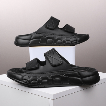 Meeste sussid, libisemiskindlad, takjapaelaga reguleeritavad vabaaja sussid, pehme põhjaga, sõnnikutunnetusega, õuespordisandaalid