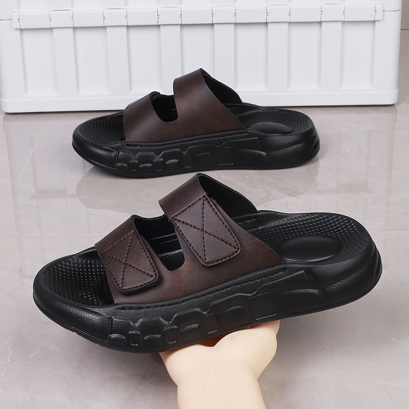 Meeste sussid, libisemiskindlad, takjapaelaga reguleeritavad vabaaja sussid, pehme põhjaga, sõnnikutunnetusega, õuespordisandaalid