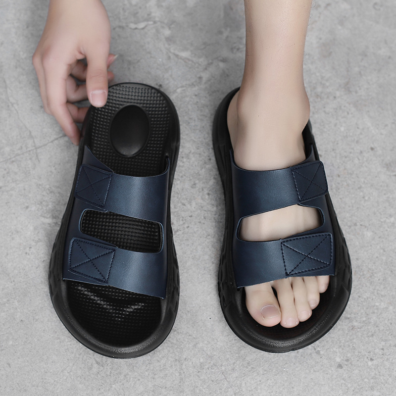 Meeste sussid, libisemiskindlad, takjapaelaga reguleeritavad vabaaja sussid, pehme põhjaga, sõnnikutunnetusega, õuespordisandaalid