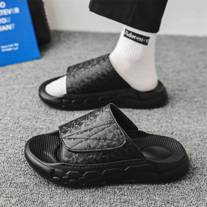 Meeste sussid, libisemiskindlad, takjapaelaga reguleeritavad vabaaja sussid, pehme põhjaga, sõnnikutunnetusega, õuespordisandaalid