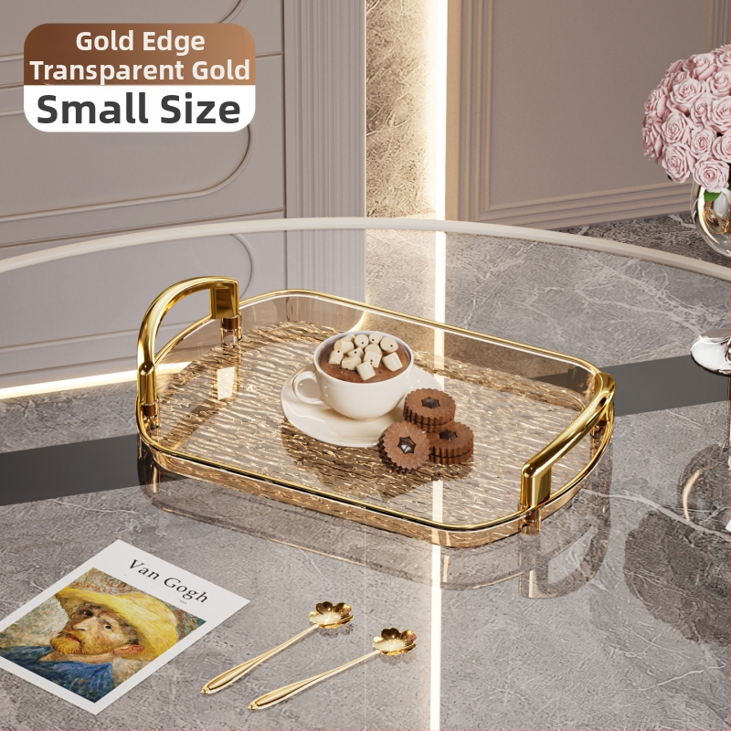 Kerge luksuslik plastkandik käepidemega, kahe kõrvaga kõrgekvaliteediline majapidamistee kandik, õhtusöögikandik, ärirestorani paksendatud suur kandik