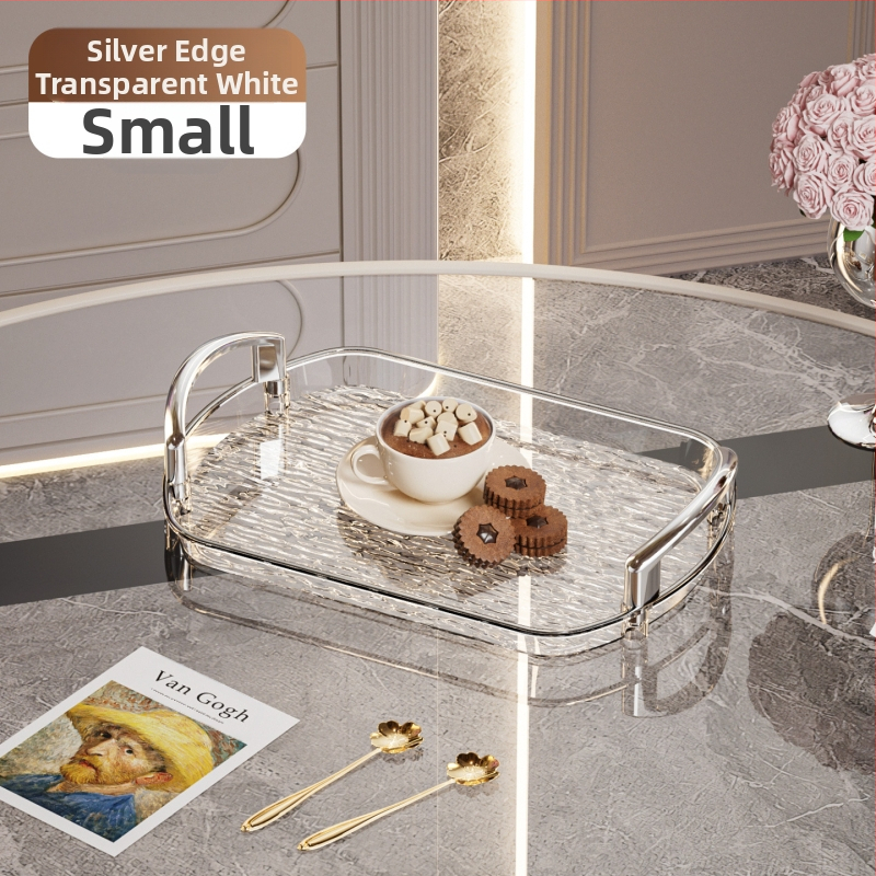 Kerge luksuslik plastkandik käepidemega, kahe kõrvaga kõrgekvaliteediline majapidamistee kandik, õhtusöögikandik, ärirestorani paksendatud suur kandik