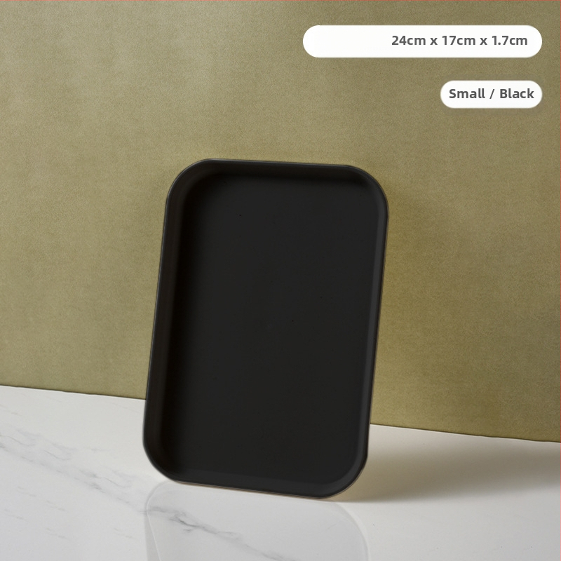 Kerge luksuslik plastkandik käepidemega, kahe kõrvaga kõrgekvaliteediline majapidamistee kandik, õhtusöögikandik, ärirestorani paksendatud suur kandik