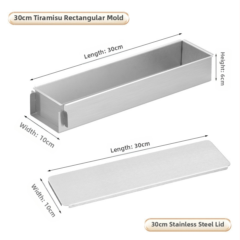 Tiramisu karpide valmistamise konteiner roostevabast terasest koogimaitseainevormide valmistamise jääpulbrikarp tasuta saatmisega