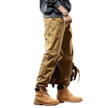 Ameerika retro stiilis meeste cargo-püksid, kevad ja sügis 2025, uued paksendatud trendikad brändi haaremijooksjapüksid