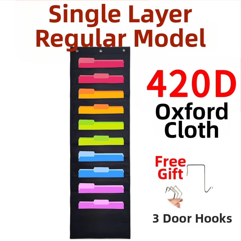 Torba za vješanje knjiga i časopisa od 10 slojeva Oxford tkanine za vrata, 10 slojeva, za pohranu dokumenata, uredske mape.