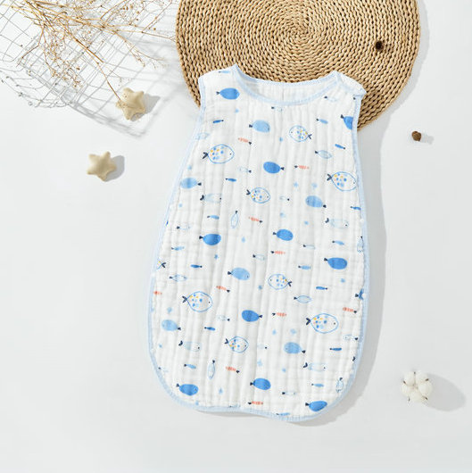 Kahepoolne vestilaadne beebimagamiskott, imiku A-klassi puhtast puuvillast marlist vastsündinu kõhukaitsega, löögivastane tekk, õhuke ja mugav magamiseks